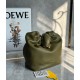 Loewe Small Squeeze Bag in Olive Nappa Lambskin