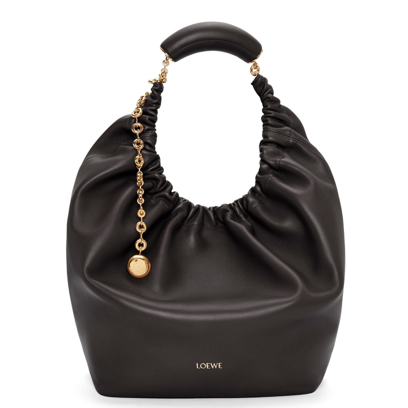 Loewe Medium Squeeze Bag in Black Nappa Lambskin