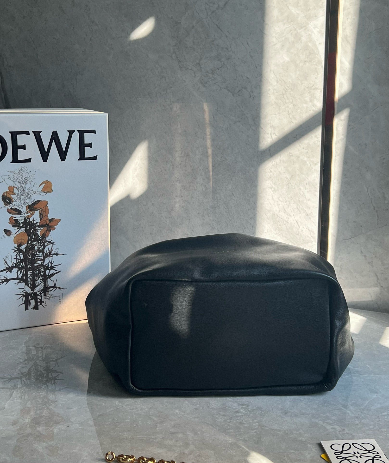 Loewe Medium Squeeze Bag in Black Nappa Lambskin