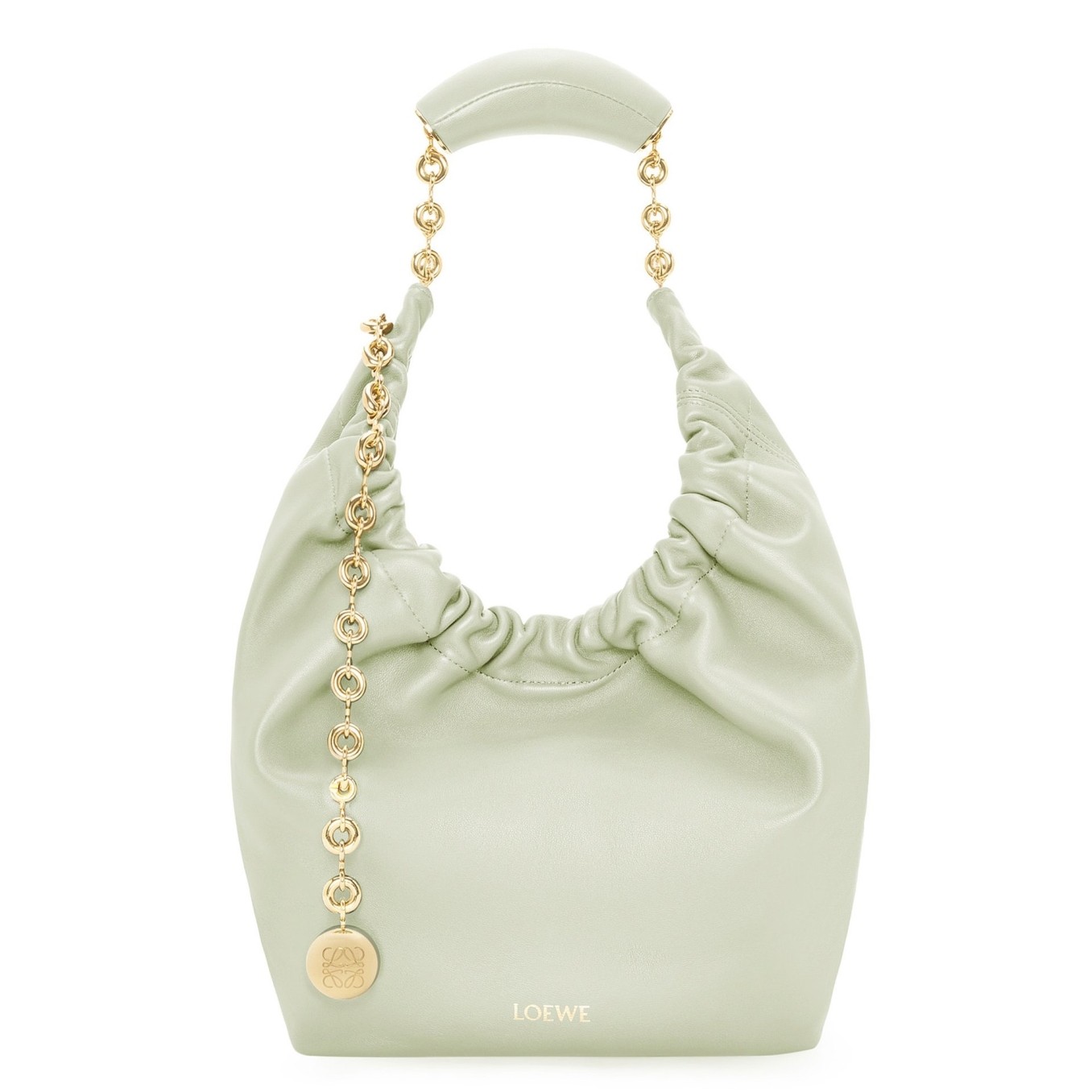 Loewe Small Squeeze Bag in Spring Jade Nappa Lambskin