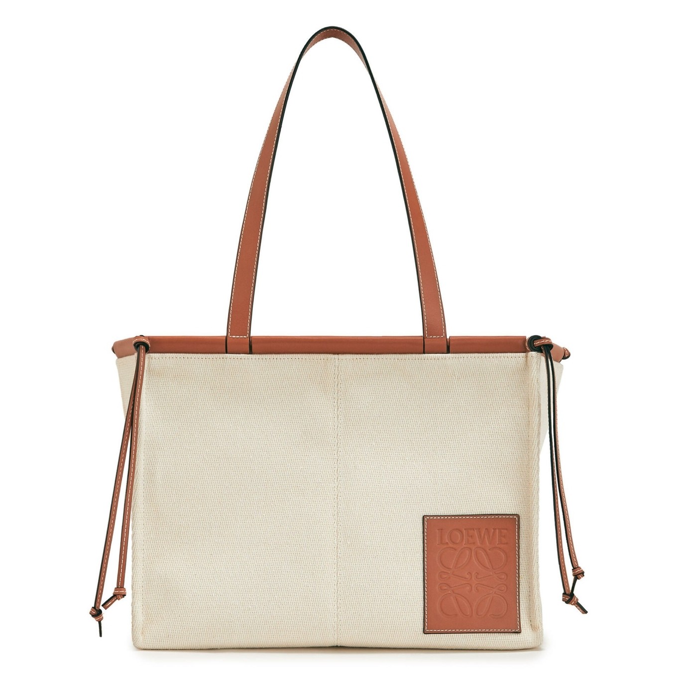 Loewe Medium Cushion Tote In Canvas and Calfskin