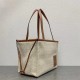 Loewe Medium Cushion Tote In Beige Anagram Jacquard