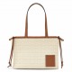 Loewe Medium Cushion Tote In Beige Anagram Jacquard