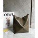 Loewe Medium Puzzle Fold Tote Bag in Dark Green Calfskin