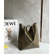 Loewe Medium Puzzle Fold Tote Bag in Dark Green Calfskin