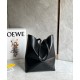 Loewe Medium Puzzle Fold Tote Bag in Black Calfskin