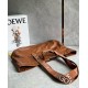 Loewe Fold Shopper Bag in Brown Paper Calfskin