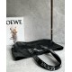 Loewe Fold Shopper Bag in Black Paper Calfskin