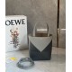 Loewe Mini Puzzle Fold Tote Bag in Grey/Dark Grey Calfskin