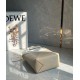 Loewe Mini Puzzle Fold Tote Bag in White/Beige Calfskin