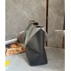 Loewe Medium Puzzle Fold Tote Bag in Grey/Dark Green Calfskin