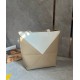 Loewe Medium Puzzle Fold Tote Bag in White/Beige Calfskin