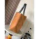 Loewe XL Puzzle Fold Tote Bag in Brown Suede Calfskin