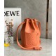 Loewe Small Sailor Bucket Bag In Orange Nappa Leather