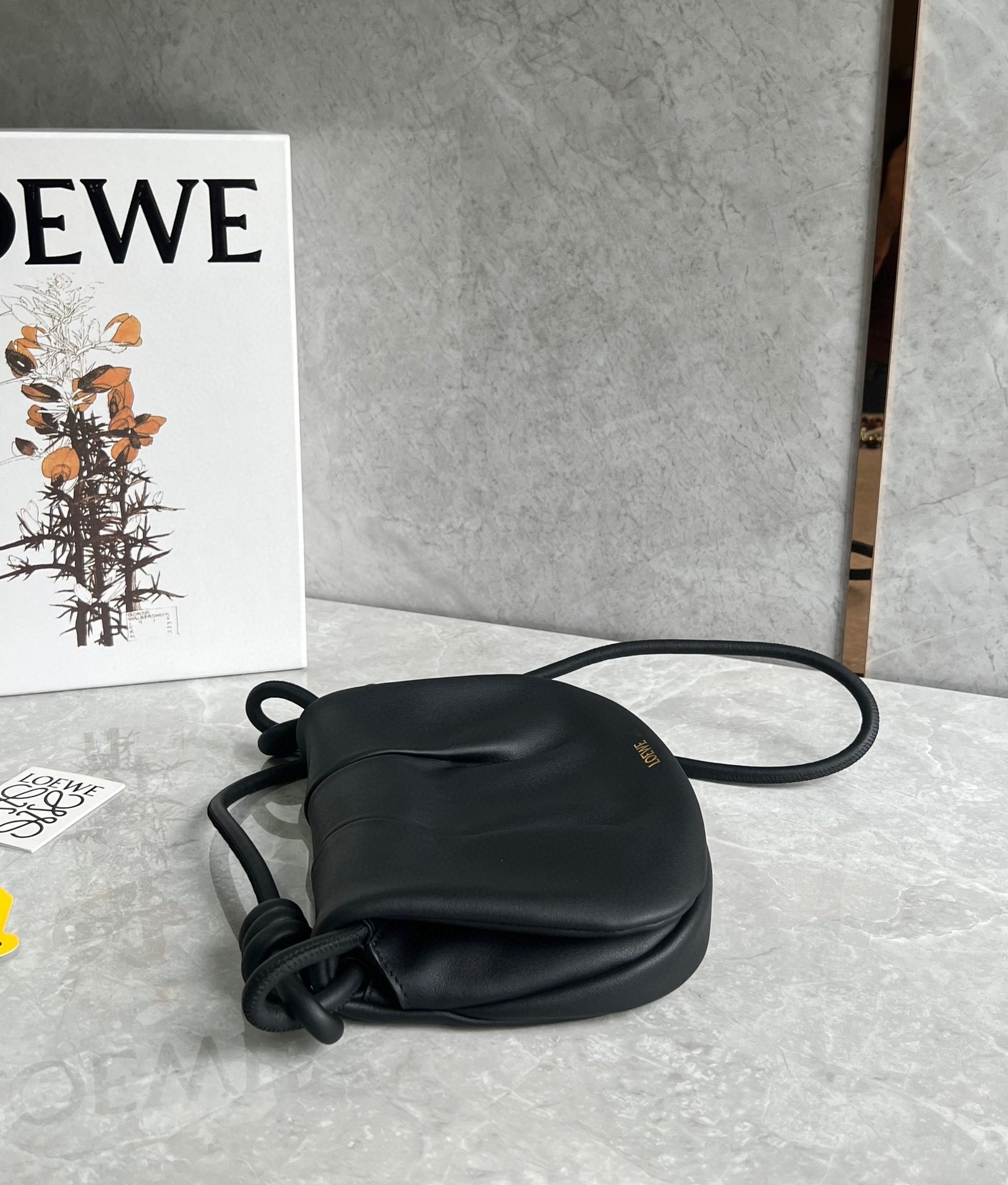 Loewe Paseo Satchel Bag in Black Nappa Leather