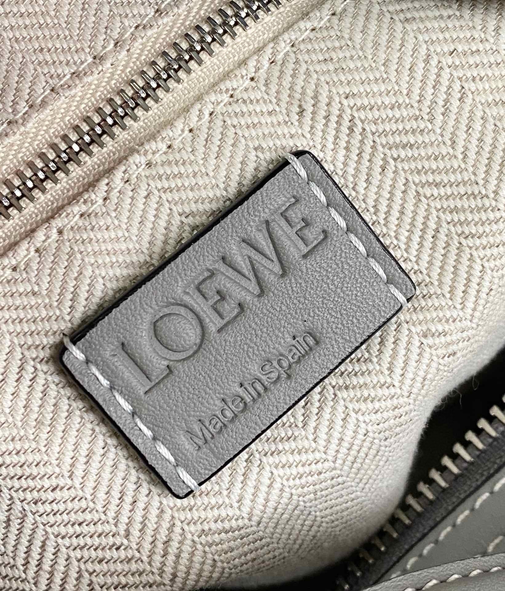 Loewe Large Elephant Bag in Grey Calfskin