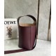 Loewe Medium Pebble Bucket Bag in Burgundy Calfskin