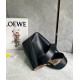 Loewe Medium Pebble Bucket Bag in Black Calfskin