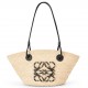 Loewe Small Anagram Basket Bag in Iraca Palm and Black Calfskin