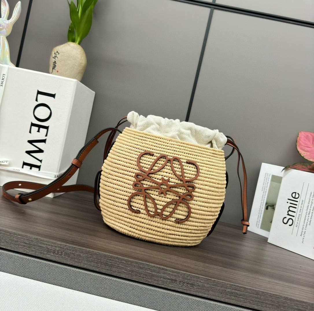 Loewe x Paula’s Ibiza Raffia Beehive Basket Bag