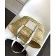 Loewe Medium Basket Bag in Raffia and White Calfskin