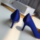 Manolo Blahnik Blue Satin Hangisi 70mm Pumps