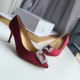 Manolo Blahnik Bordeaux Satin Hangisi 70mm Pumps