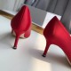 Manolo Blahnik Red Satin Hangisi 70mm Pumps