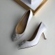 Manolo Blahnik White Satin Hangisi 70mm Pumps