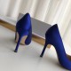 Manolo Blahnik Blue Satin Hangisi 105mm Pumps