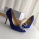 Manolo Blahnik Blue Satin Hangisi 105mm Pumps