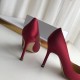 Manolo Blahnik Bordeaux Satin Hangisi 105mm Pumps