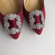 Manolo Blahnik Bordeaux Satin Hangisi 105mm Pumps