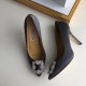 Manolo Blahnik Dark Grey Satin Hangisi 105mm Pumps