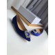 Manolo Blahnik Hangisi Flats In Blue Satin