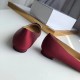 Manolo Blahnik Hangisi Flats In Bordeaux Satin