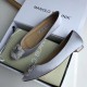 Manolo Blahnik Hangisi Flats In Grey Satin