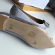 Manolo Blahnik Hangisi Flats In Grey Satin