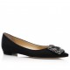 Manolo Blahnik Hangisi Flats In Black Satin