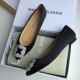 Manolo Blahnik Hangisi Flats In Black Satin