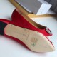 Manolo Blahnik Hangisi Flats In Red Satin