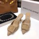 Manolo Blahnik Maysale 70mm Mules In Beige Suede