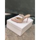 Manolo Blahnik Lurum 90mm Mules In Nude Satin With Crystal