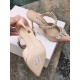 Manolo Blahnik Lurum 90mm Mules In Nude Satin With Crystal