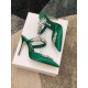 Manolo Blahnik Lurum 90mm Mules In Green Satin With Crystal