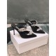 Manolo Blahnik Lurum 90mm Mules In Black Satin With Crystal