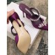 Manolo Blahnik Lurum 90mm Mules In Purple Satin With Crystal