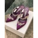 Manolo Blahnik Lurum 90mm Mules In Purple Satin With Crystal