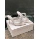 Manolo Blahnik Lurum 90mm Mules In White Satin With Crystal