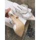 Manolo Blahnik Lurum 90mm Mules In White Satin With Crystal